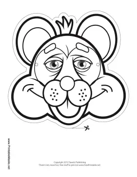 Raccoon Mask to Color Printable Mask