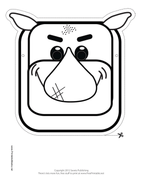 Rhino Mask to Color Printable Mask