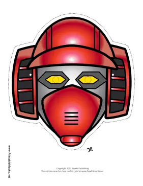 Horizontal Robot Mask Printable Mask