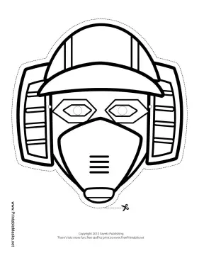 Horizontal Robot Mask to Color Printable Mask