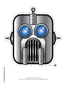 Robot Mask Printable Mask