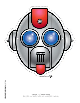 Oval Robot Mask Printable Mask