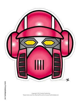 Vertical Robot Mask Printable Mask