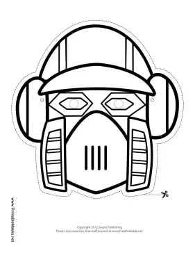 Vertical Robot Mask to Color Printable Mask