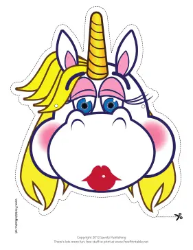 Sexy Unicorn Mask Printable Mask