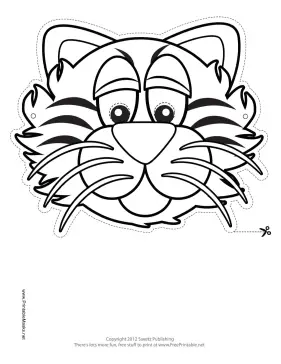 Tiger Mask to Color Printable Mask