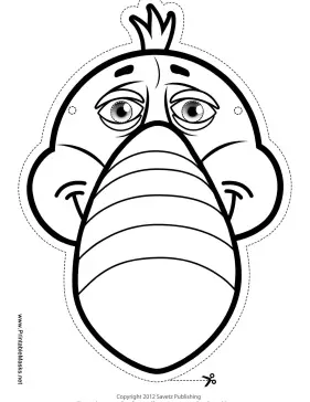 Toucan Mask to Color Printable Mask