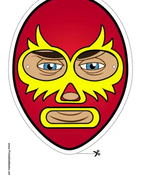 Elaborate Wrestler Mask Printable Mask