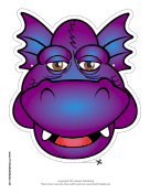 Smiling Dragon Mask Printable Mask