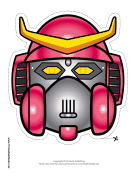 Robot with Horns Mask Printable Mask