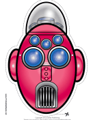 Tall Oval Robot Mask Printable Mask